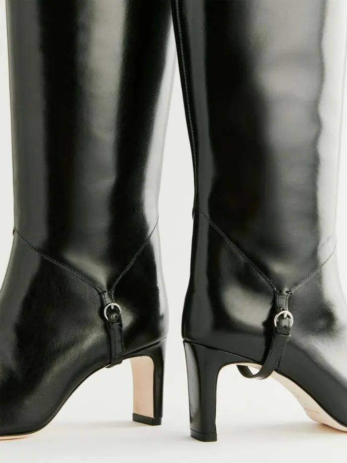 Shoes The Reformation Gaelle Knee Boot Black Leather