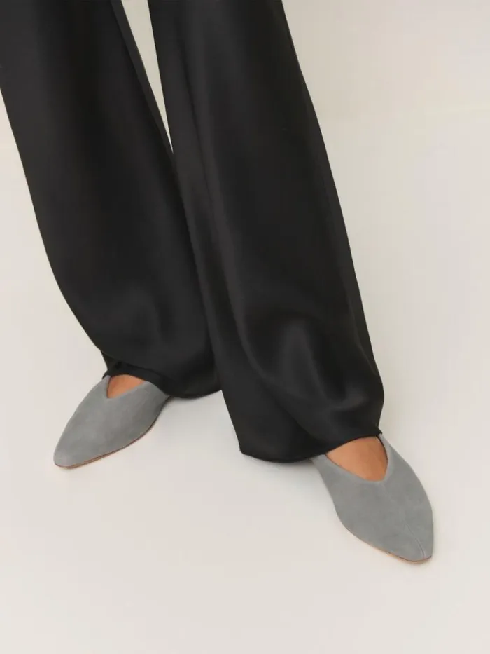Shoes The Reformation Hailey Ballet Flat Shale Suede