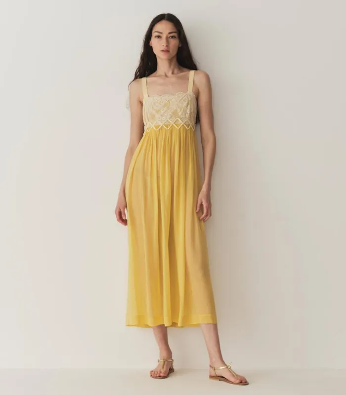 Shop ANALIA DRESS Dandelion Yellow DEN Dresses