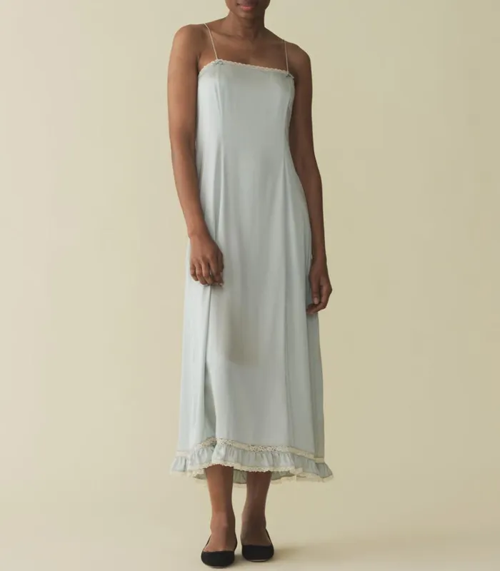 Shop CELANO DRESS Dusty Blue DEN Dresses