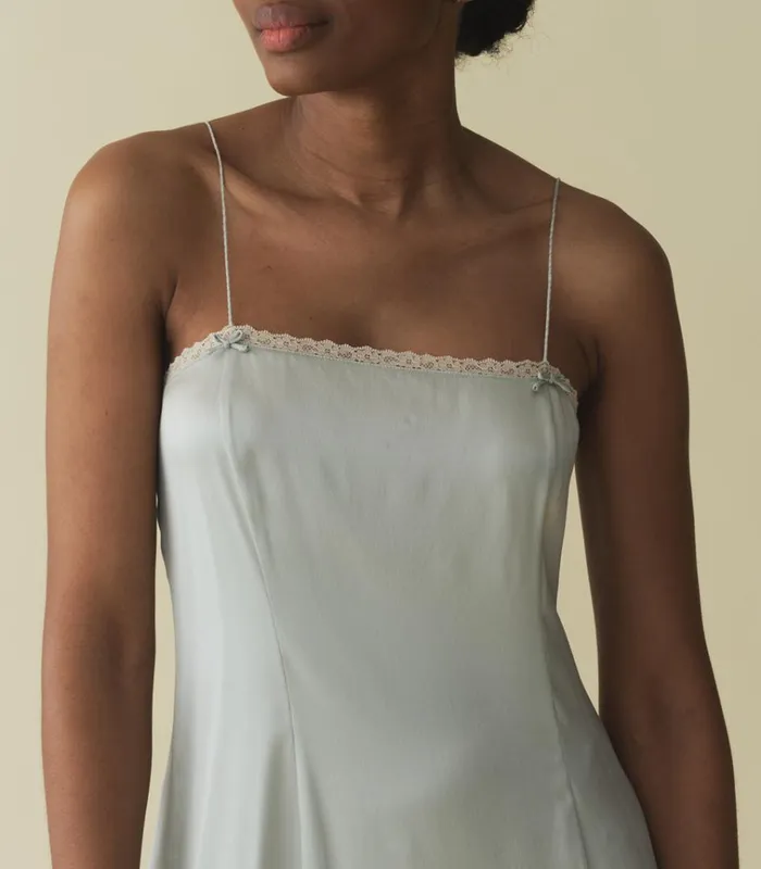 Shop CELANO DRESS Dusty Blue DEN Dresses