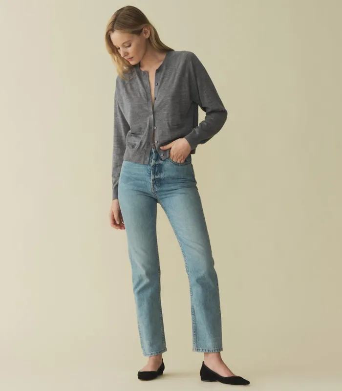 Shop CELINE CARDIGAN Grey Storm DEN Knitwear