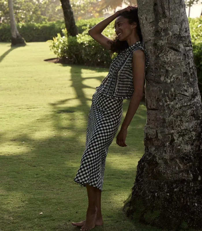 Shop ELOWEN SKIRT Marilyn Gingham DEN Skirts