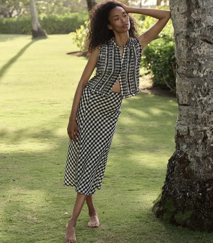 Shop ELOWEN SKIRT Marilyn Gingham DEN Skirts