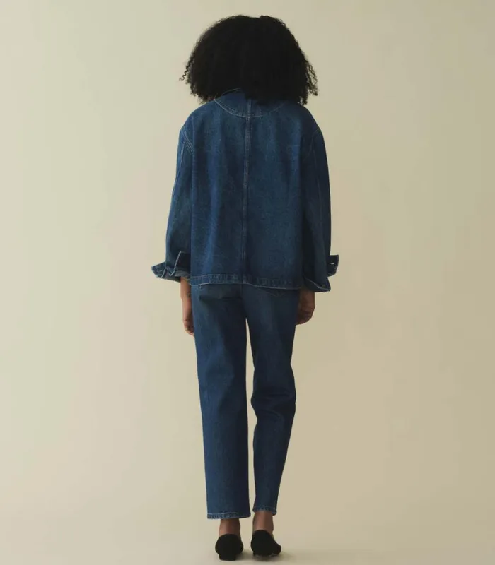 Shop GAELLE JACKET Bleu D039hier Wash DEN Jackets and Coats