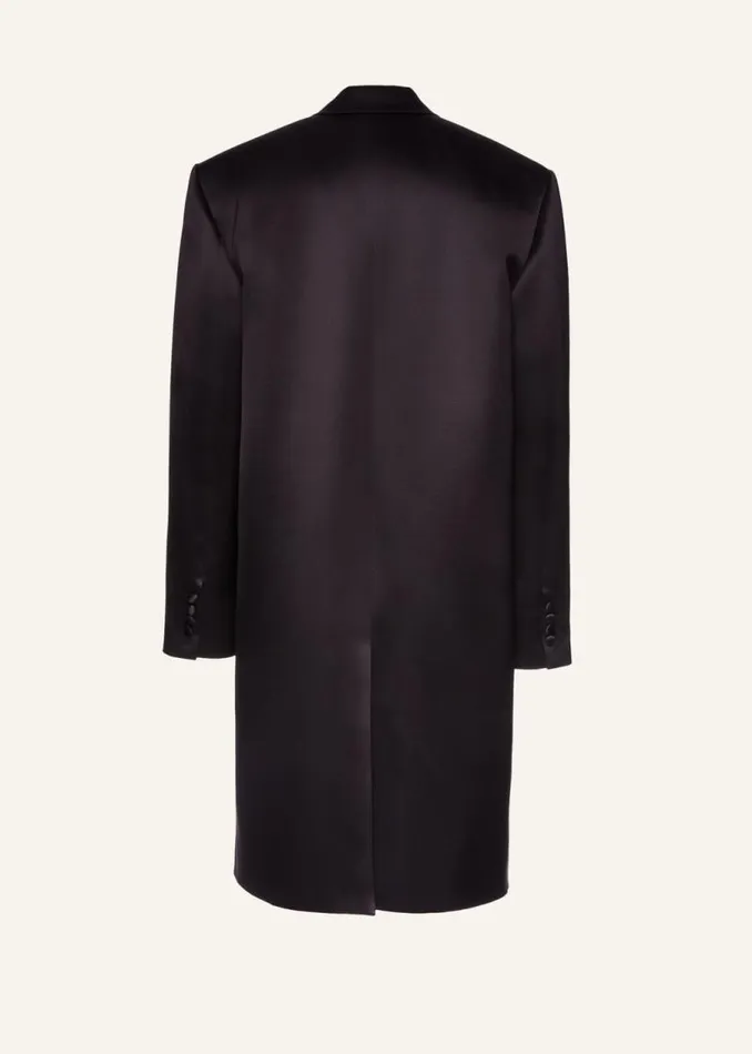 Shop Magda Butrym Coats And Jackets Oversized Classic Midi Coat In Black Shop Magda Butrym Coats And Jackets Oversized Classic Midi Coat In Black