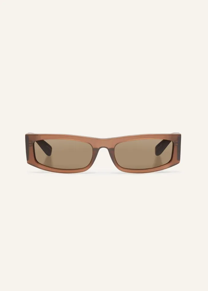 Shop Magda Butrym Eyewear Rectangular Sunglasses In Brown