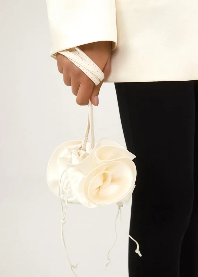 Shop Magda Butrym Handbags Small Pearl Magda Bag In Cream Satin Shop Magda Butrym Handbags Small Pearl Magda Bag In Cream Satin
