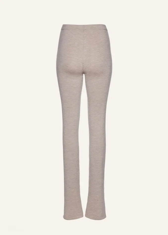 Shop Magda Butrym Pants Flared Knitwear Pants In Beige Shop Magda Butrym Pants Flared Knitwear Pants In Beige