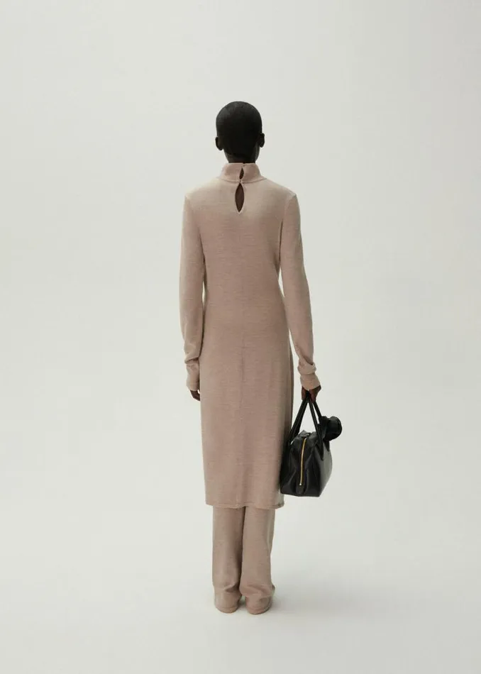 Shop Magda Butrym Pants Flared Knitwear Pants In Beige Shop Magda Butrym Pants Flared Knitwear Pants In Beige