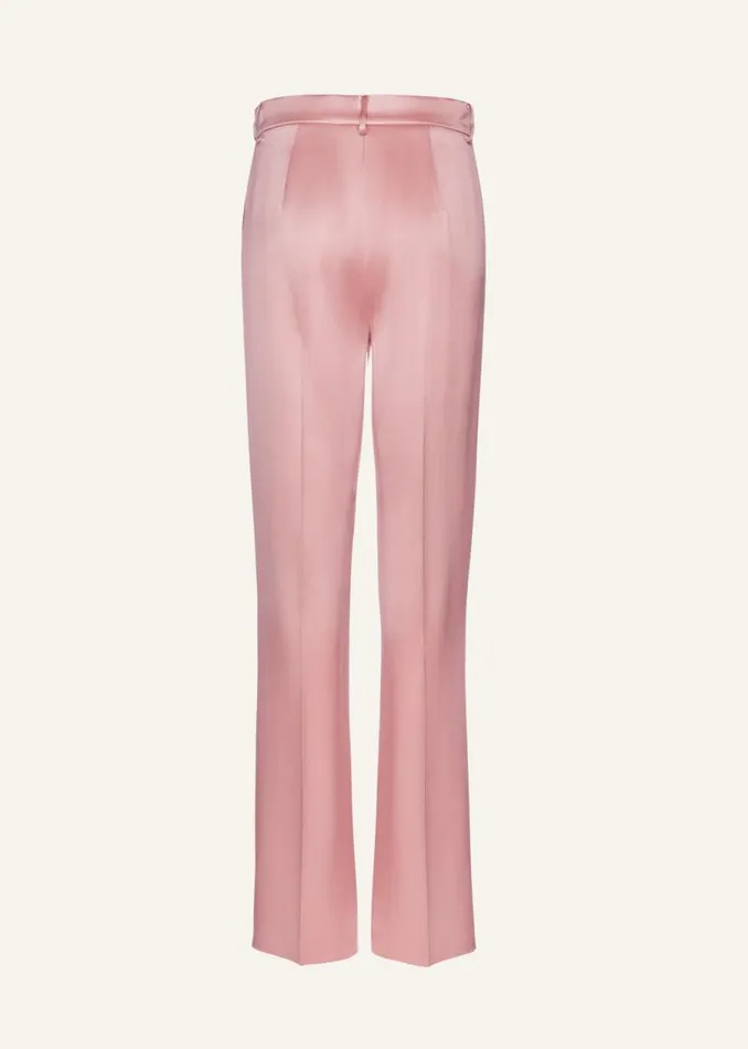 Shop Magda Butrym Tailoring And Suits Wide Leg Silk Tailored Pants In Pink Shop Magda Butrym Tailoring And Suits Wide Leg Silk Tailored Pants In Pink