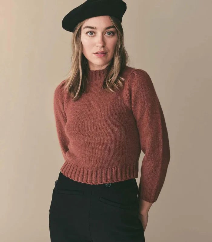 Shop MAY SWEATER Dusty Rose DEN Knitwear