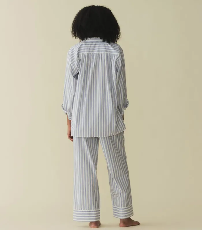 Shop MORGAN PANT Indigo Sorrento Stripe DEN Pants and Shorts