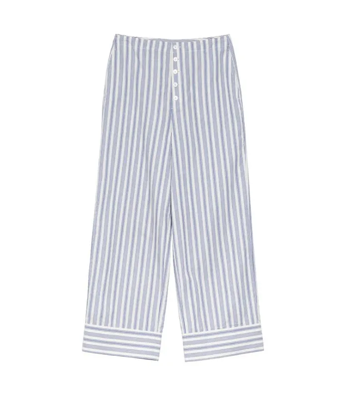 Shop MORGAN PANT Indigo Sorrento Stripe DEN Pants and Shorts