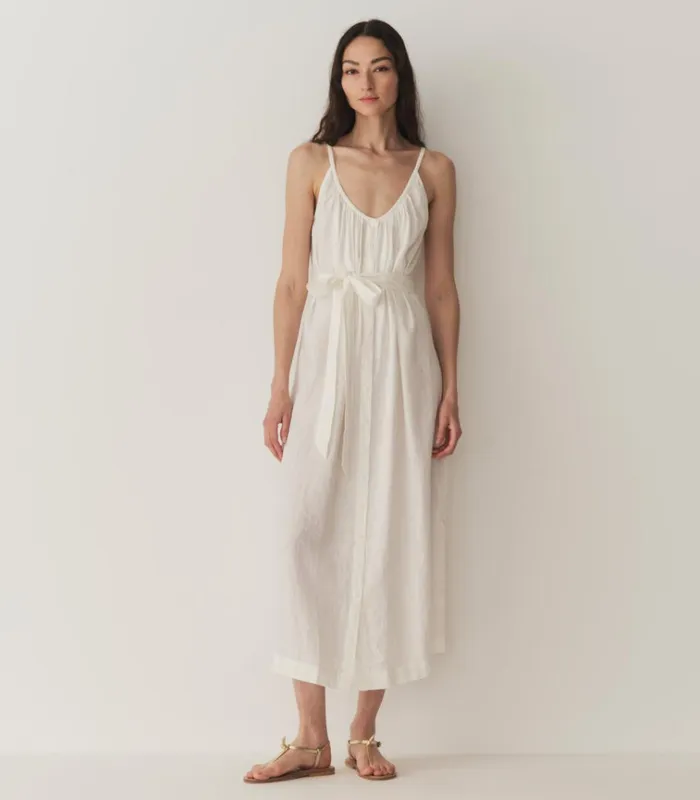 Shop NEVITA LINEN DRESS Salt DEN Dresses