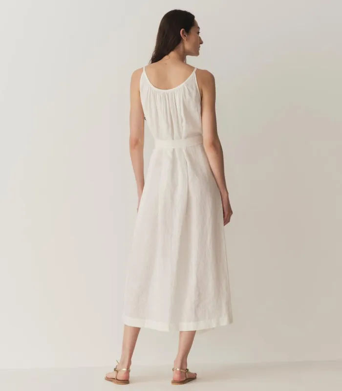 Shop NEVITA LINEN DRESS Salt DEN Dresses