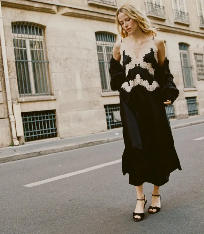 Shop OBELIA DRESS Black DEN Dresses