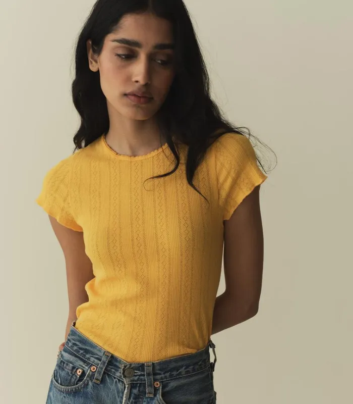 Shop VIVI TEE Jonquille Apolline Pointelle DEN Tees