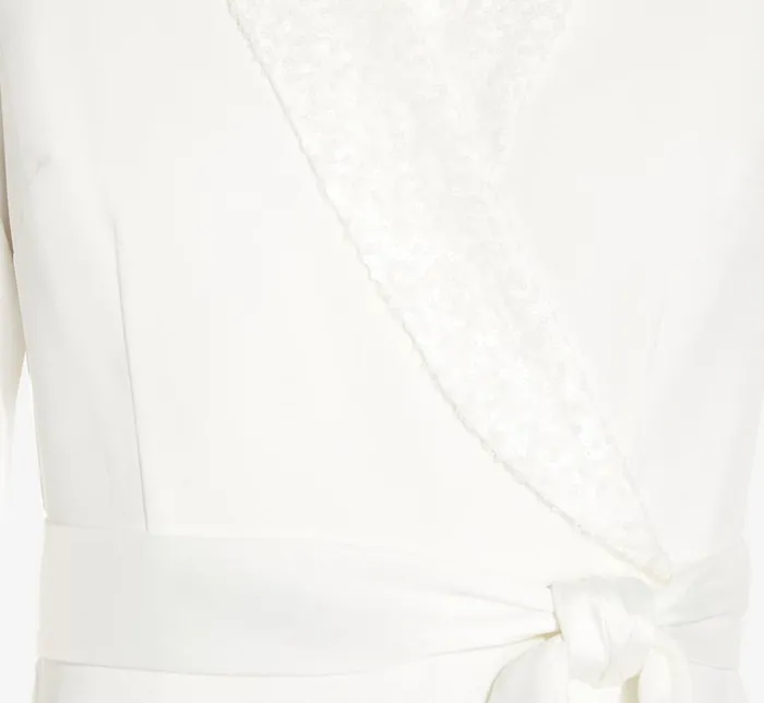 Short Dresses Womens Adrianna Papell Sequin Collar Tuxedo Dress In Ivory