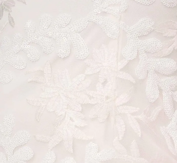 Short Dresses Womens Adrianna Papell Sequin Embroidered Sheath Dress With Grosgrain Straps In Ivory