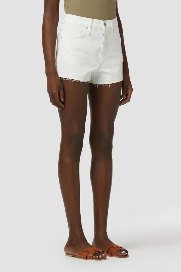 Shorts Women Hudson Jeans Lori HighRise Short Destructed White Shorts Women Hudson Jeans Lori HighRise Short Destructed White