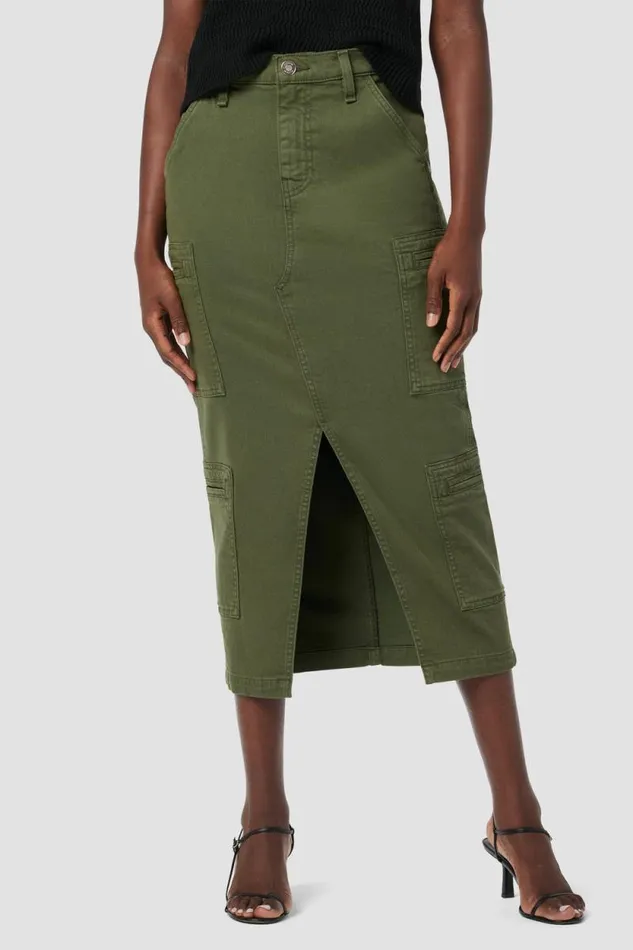 Skirts Women Hudson Jeans Reconstructed Skirt W Cargo Welt Pockets Cypress