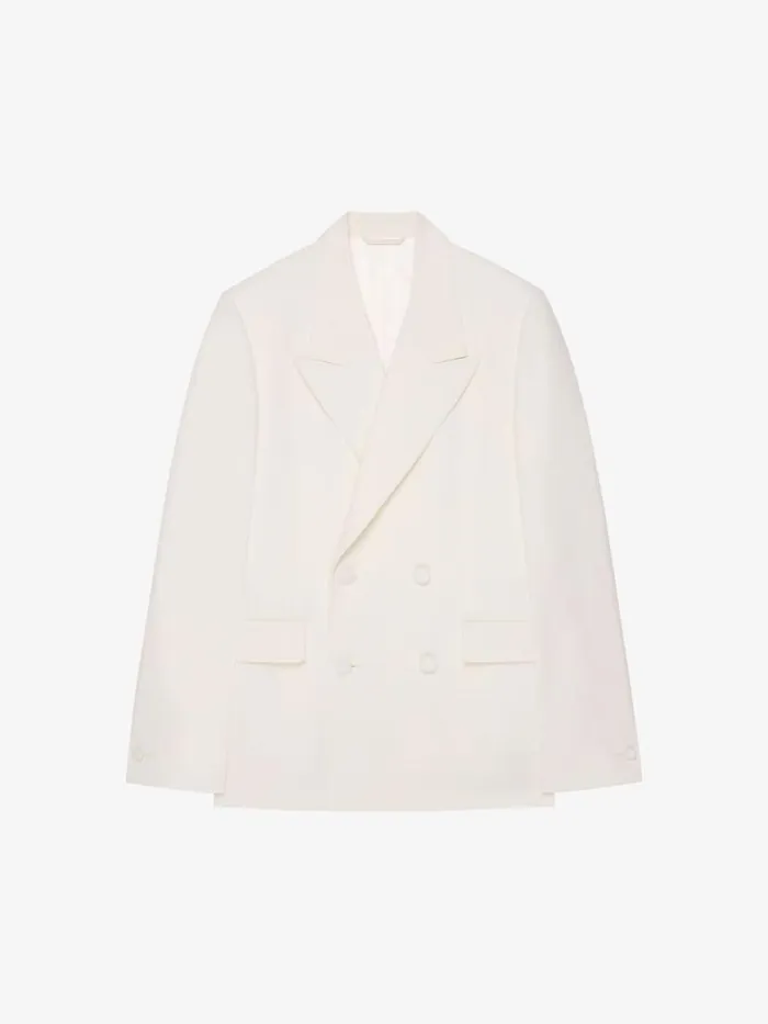 Slim Fit Jacket In Wool And Mohair White Men Givenchy Coats and Jackets