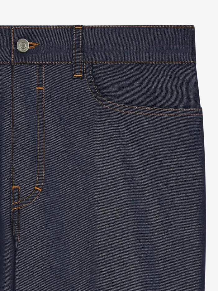 Slim Fit Jeans In Denim Silk Indigo Blue Men Givenchy Pants and Shorts