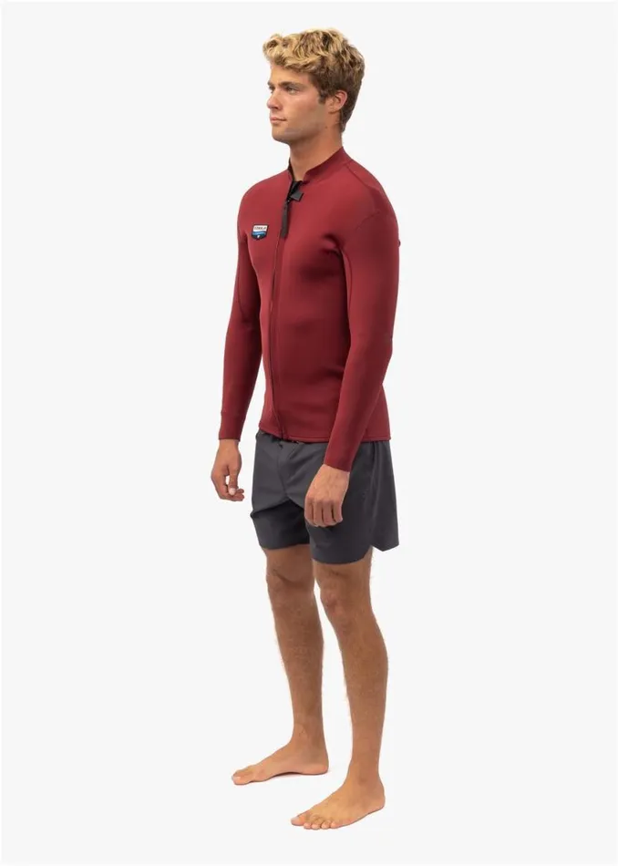 Solid Sets 2Mm Front Zip Wetsuit Jacket Blood Men Vissla Wetsuits