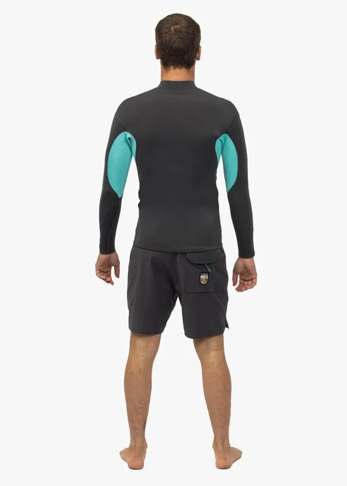 Solid Sets 2MM Front Zip Wetsuit Jacket Phantom Men Vissla Wetsuits