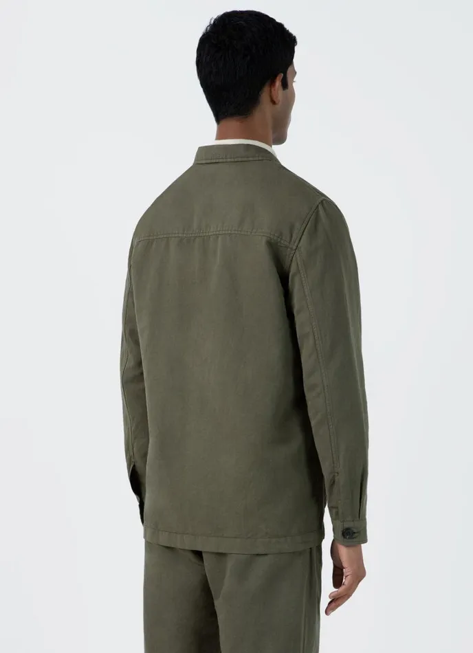 SUNSPEL Jackets and Coats Cotton Linen Twin Pocket Jacket Khaki 8211 Men