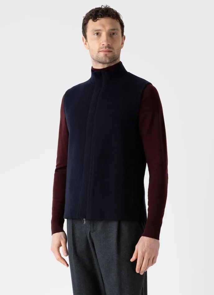 SUNSPEL Jackets and Coats Double Faced Vest Navy 8211 Men