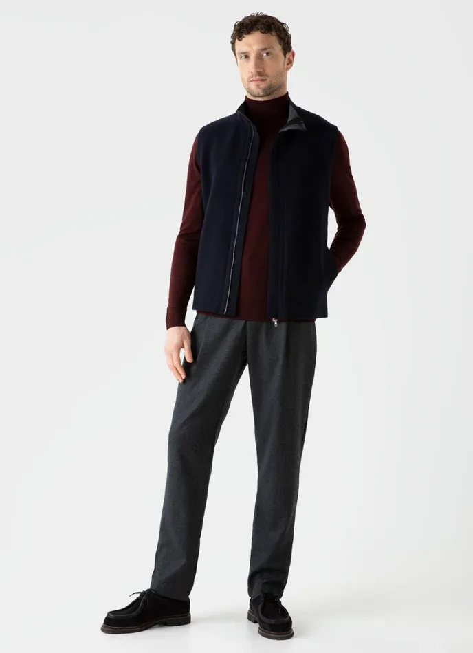 SUNSPEL Jackets and Coats Double Faced Vest Navy 8211 Men