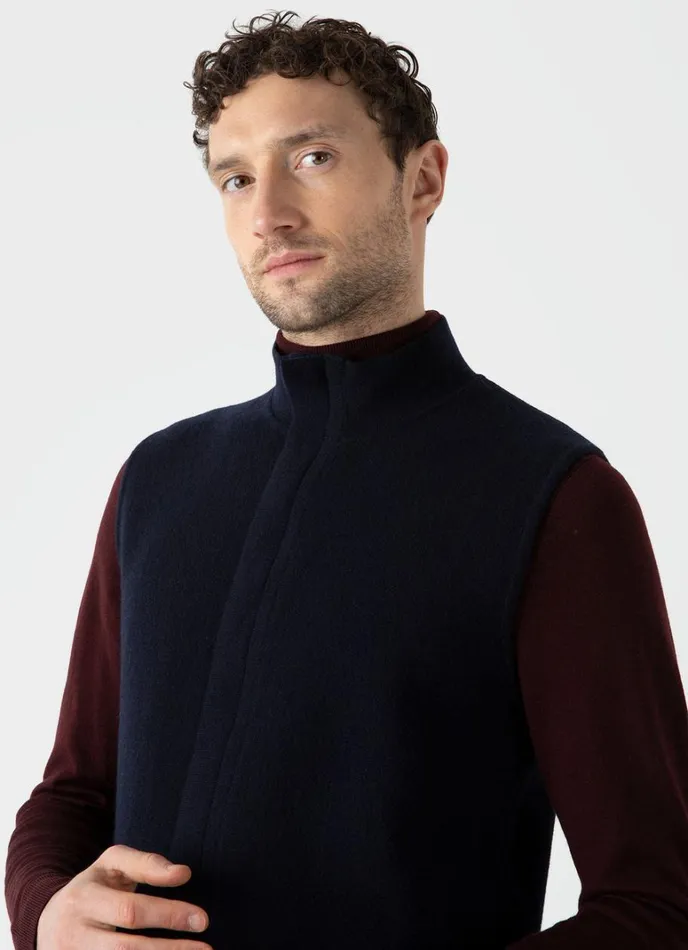 SUNSPEL Jackets and Coats Double Faced Vest Navy 8211 Men