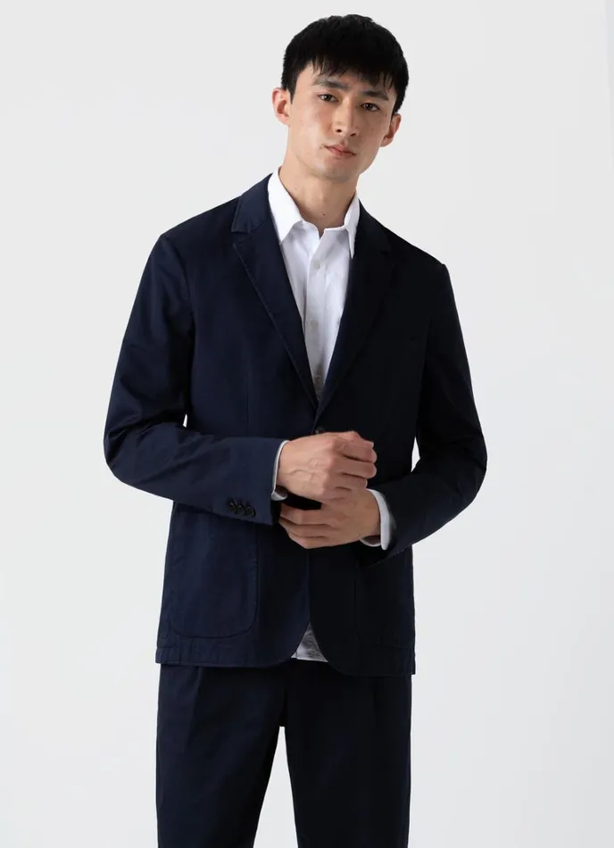 SUNSPEL Jackets and Coats Unstructured Blazer Navy 8211 Men