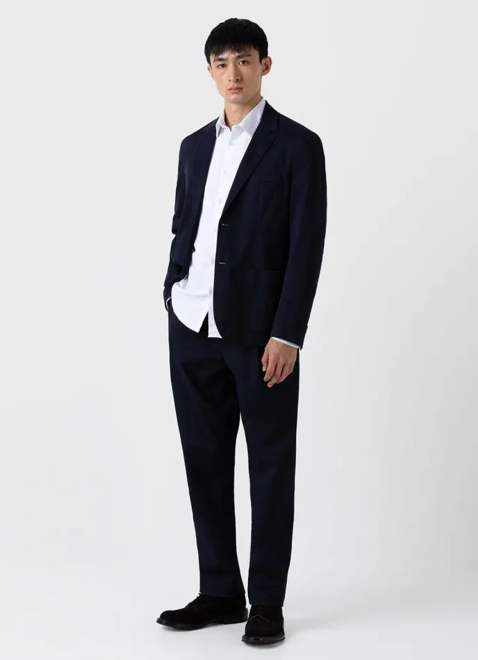 SUNSPEL Jackets and Coats Unstructured Blazer Navy 8211 Men