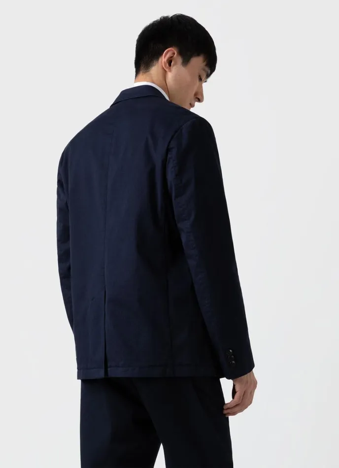 SUNSPEL Jackets and Coats Unstructured Blazer Navy 8211 Men