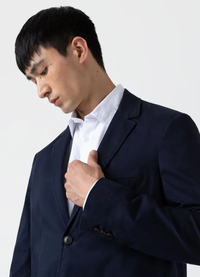 SUNSPEL Jackets and Coats Unstructured Blazer Navy 8211 Men
