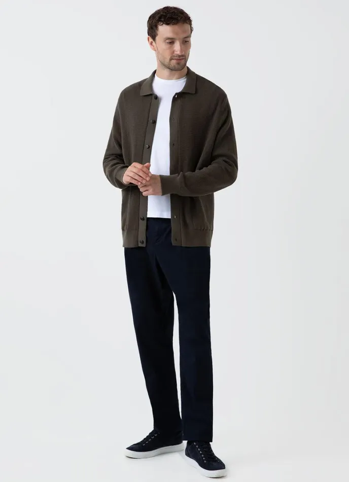 SUNSPEL Jackets and Coats Waffle Stitch Jacket Khaki 8211 Men