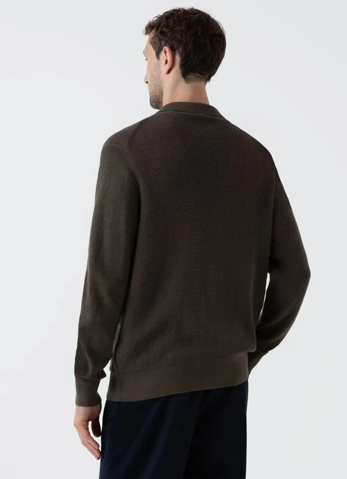 SUNSPEL Jackets and Coats Waffle Stitch Jacket Khaki 8211 Men