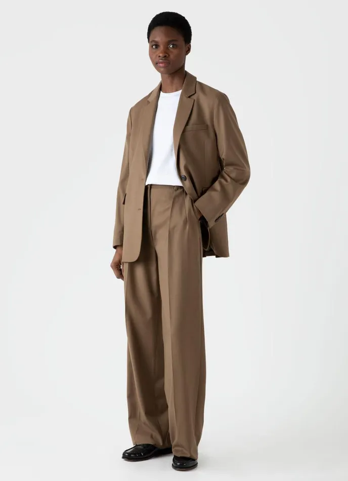 SUNSPEL Jackets and Coats Wool Blazer Dark Camel 8211 Women