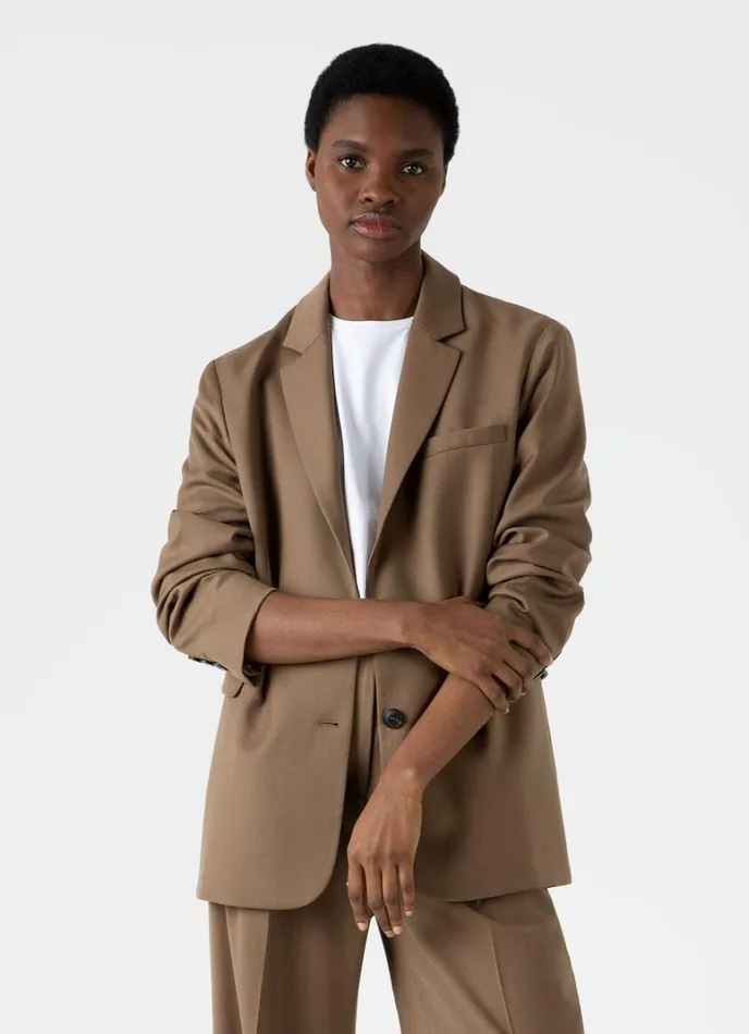 SUNSPEL Jackets and Coats Wool Blazer Dark Camel 8211 Women