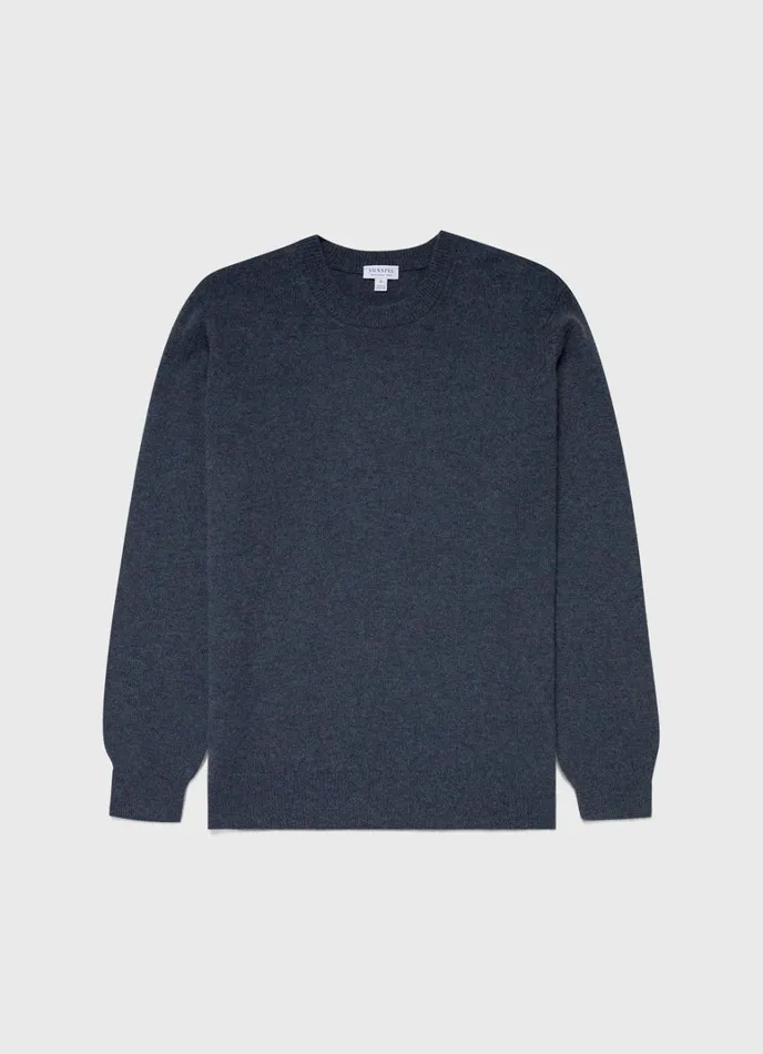 SUNSPEL Knitwear Cashmere Crew Neck Jumper Peacock Melange 8211 Men
