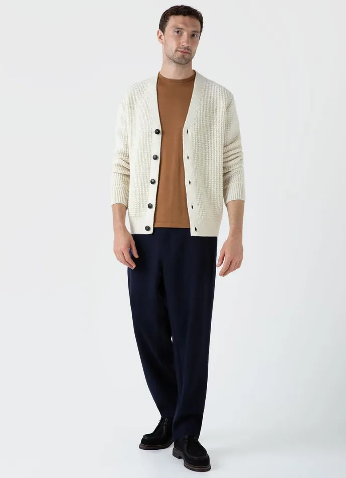 SUNSPEL Knitwear Fisherman Cardigan Ecru 8211 Men