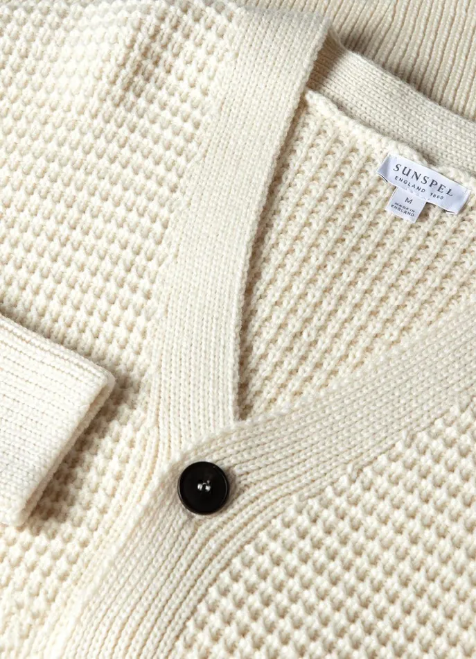 SUNSPEL Knitwear Fisherman Cardigan Ecru 8211 Men