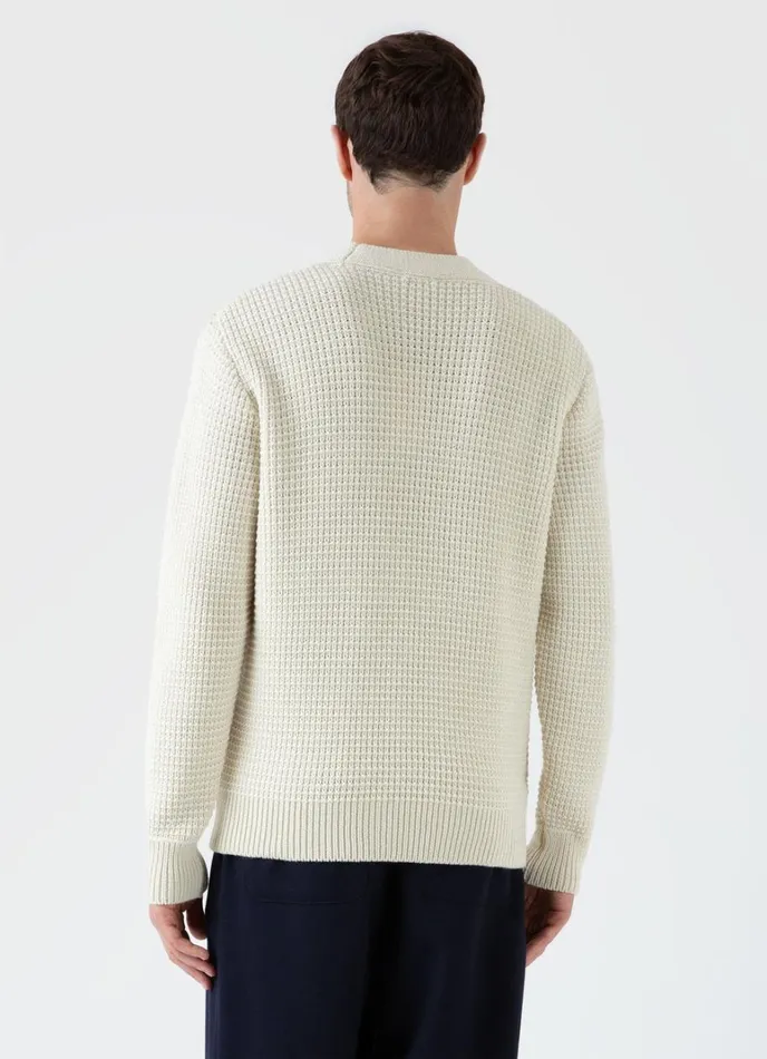 SUNSPEL Knitwear Fisherman Cardigan Ecru 8211 Men