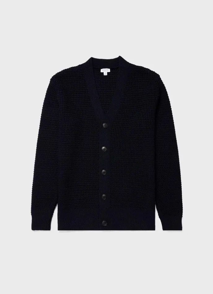 SUNSPEL Knitwear Fisherman Cardigan Navy 8211 Men