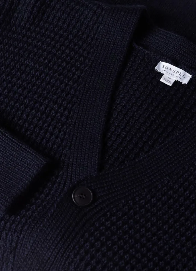 SUNSPEL Knitwear Fisherman Cardigan Navy 8211 Men