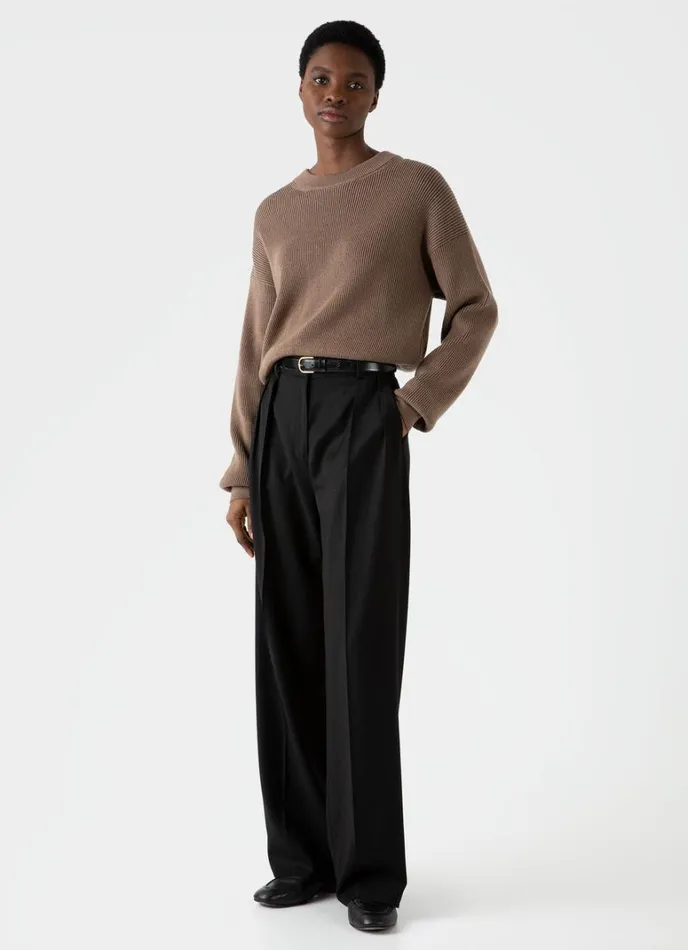 SUNSPEL Knitwear Ribbed Crew Neck Jumper Cedar 8211 Women