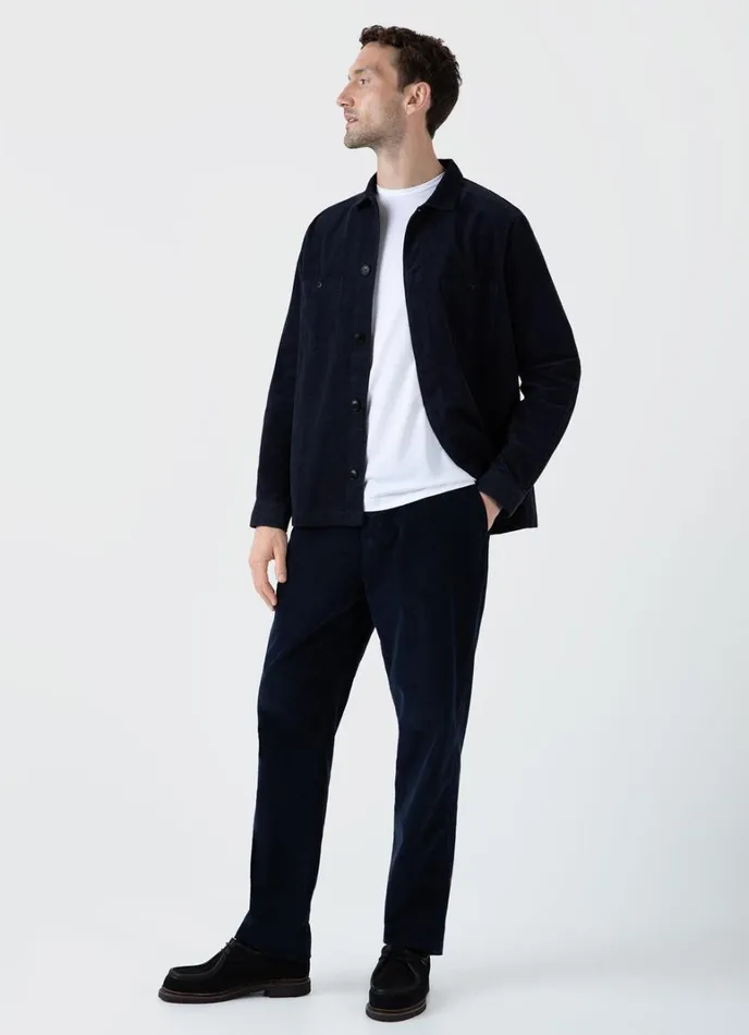 SUNSPEL Pants Cellular Cord Drawstring Trouser Navy 8211 Men